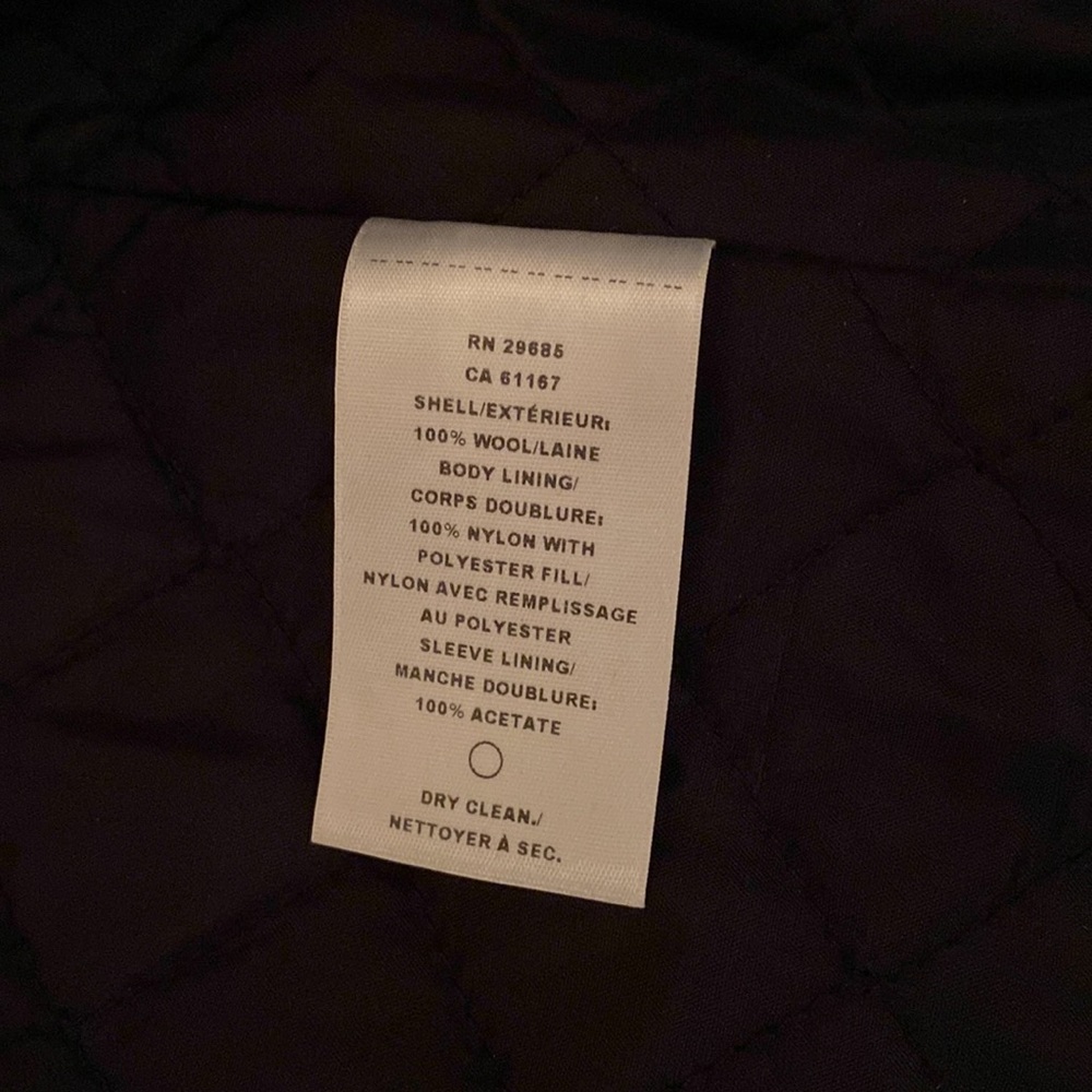 Pendleton Navy and Beige Patterned Bomber Jacket - image 5